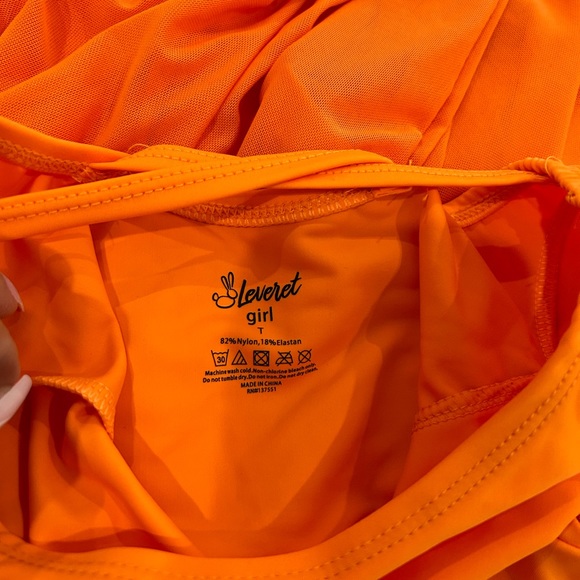 🔥PRICE ⬇️ Girls Leotard & Skirt • size 1-2 • Orange - Picture 8 of 9